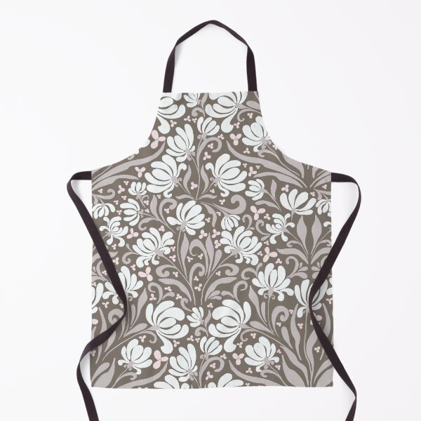 Item preview, Vintage Symmetrical White Lilies Damask Pattern designed and sold by AneissPiaf.