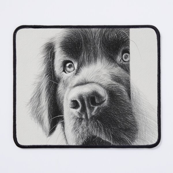 Item preview, Curious Peeking Newfoundland dog designed and sold by lautir.