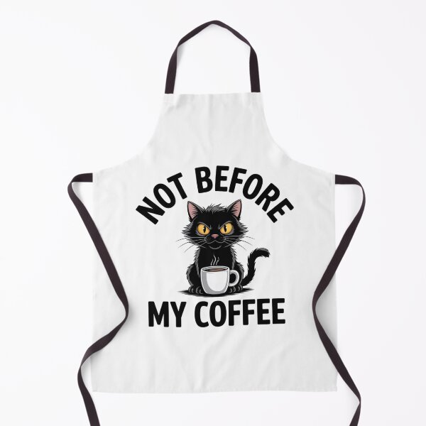 Item preview, Funny Coffee Cat Not Before My Coffee Sticker designed and sold by Mr-wow.
