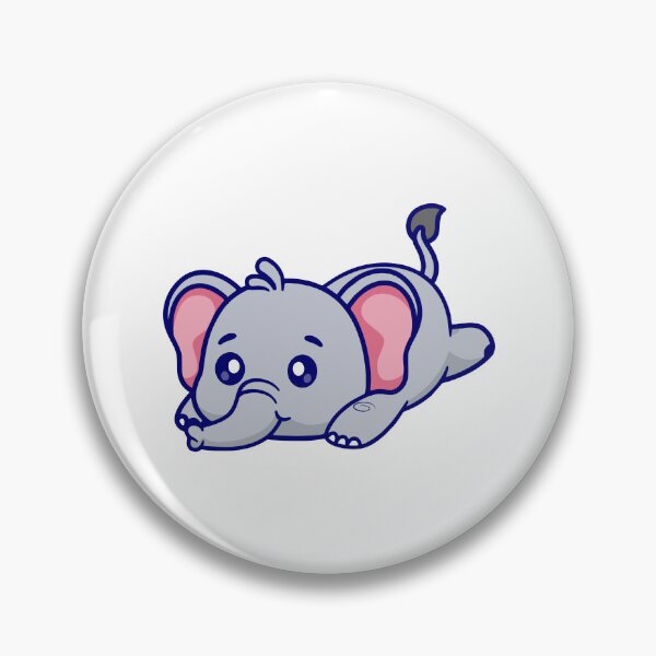 Item preview, Cute Baby Elephant Lying Down Chilling Cartoon designed and sold by Ayaka Ayaka.