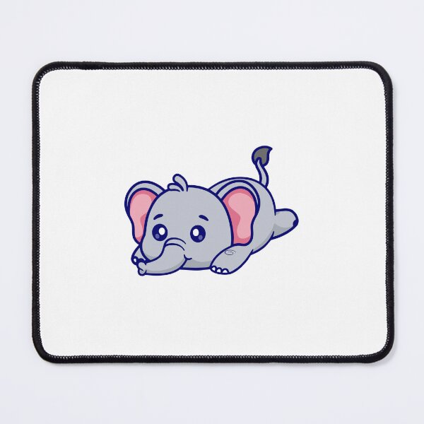 Item preview, Cute Baby Elephant Lying Down Chilling Cartoon designed and sold by Ayaka Ayaka.