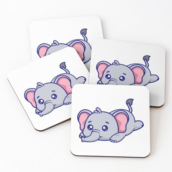 Item preview, Cute Baby Elephant Lying Down Chilling Cartoon designed and sold by Ayaka Ayaka.