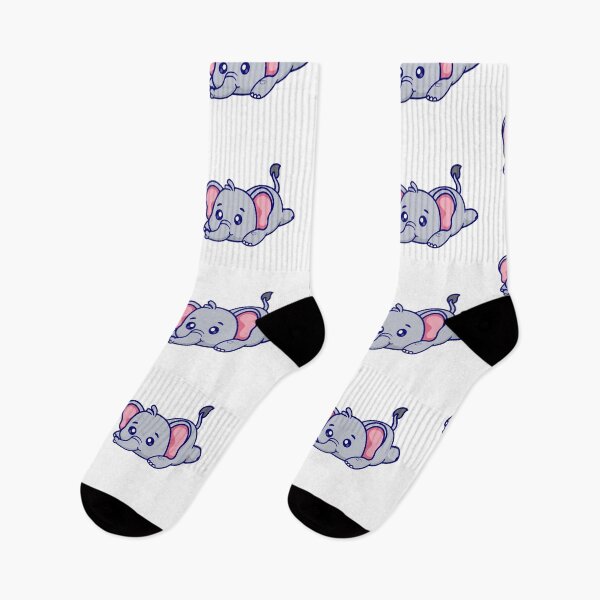 Item preview, Cute Baby Elephant Lying Down Chilling Cartoon designed and sold by Ayaka Ayaka.