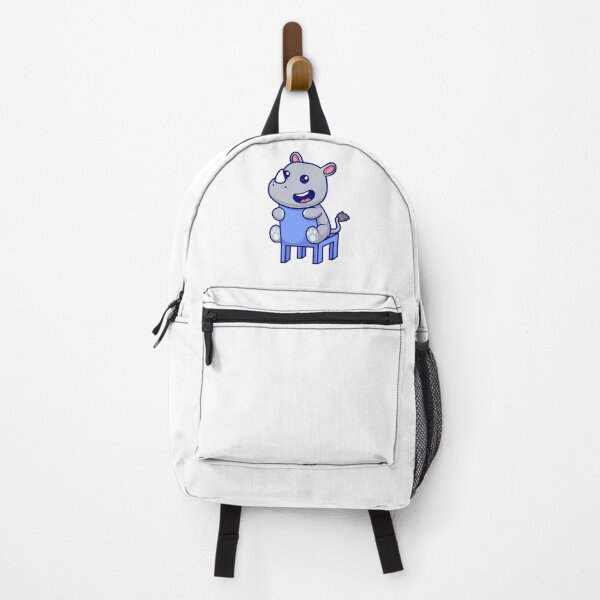 Item preview, Cute Baby Rhino Sitting on a Blue Chair Cartoon designed and sold by Ayaka Ayaka.