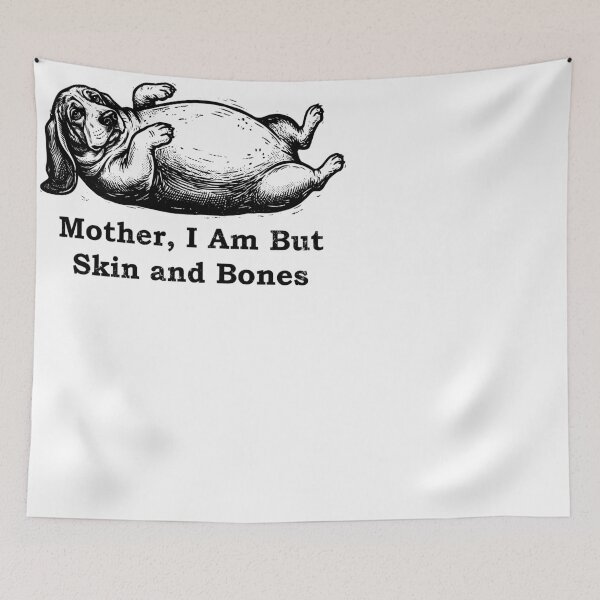 Item preview, Funny Basset Hound Skin and Bones Dog Humor designed and sold by d247.