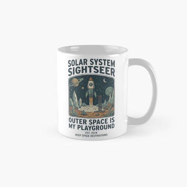 Item preview, Solar System Sightseer Shirt – Retro Rocket Space Travel Astronaut T-Shirt designed and sold by Baby Adee Collective.