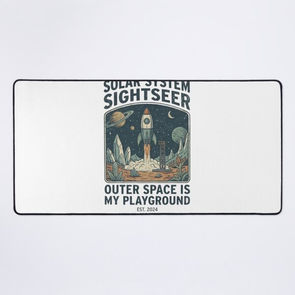 Item preview, Solar System Sightseer Shirt – Retro Rocket Space Travel Astronaut T-Shirt designed and sold by Baby Adee Collective.