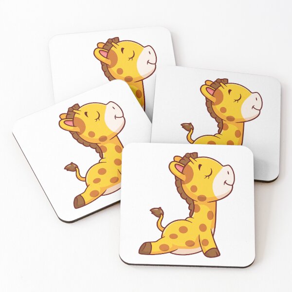 Item preview, Cute Baby Giraffe Doing Yoga Cobra Pose Cartoon designed and sold by Ayaka Ayaka.