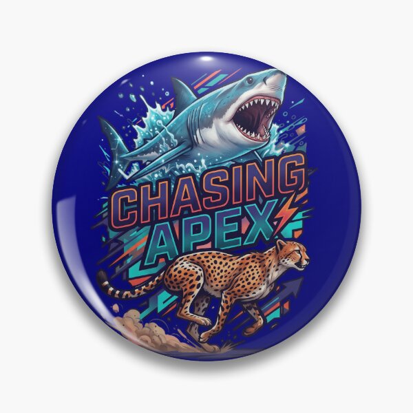 Item preview, Chasing Apex Predator - Great White Shark and Cheetah Motivation designed and sold by veloramode.