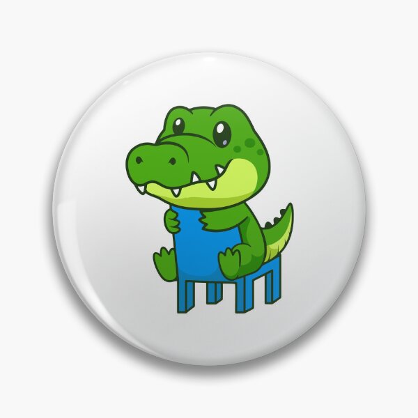 Item preview, Cute Baby Crocodile Sitting on a Blue Chair Cartoon designed and sold by Ayaka Ayaka.