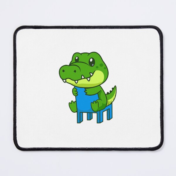 Item preview, Cute Baby Crocodile Sitting on a Blue Chair Cartoon designed and sold by Ayaka Ayaka.