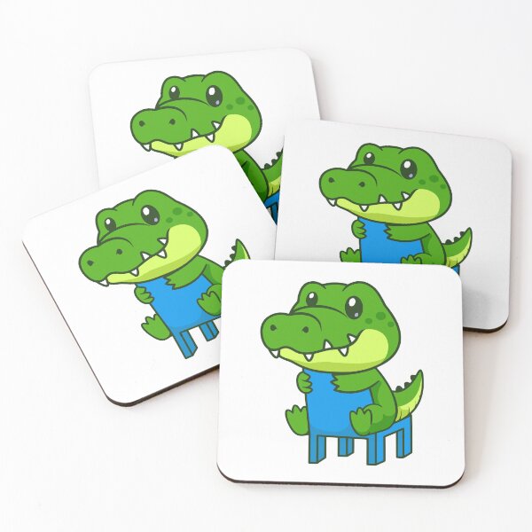 Item preview, Cute Baby Crocodile Sitting on a Blue Chair Cartoon designed and sold by Ayaka Ayaka.