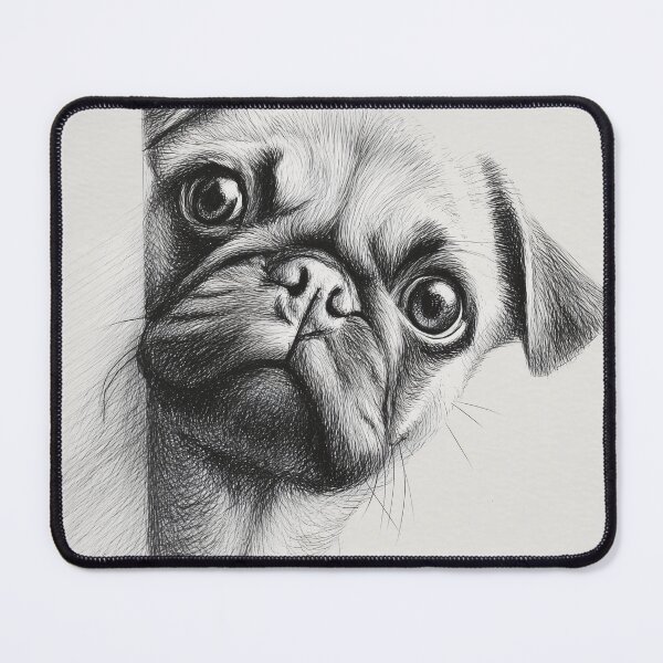 Item preview, Curious Peeking pug dog poster designed and sold by lautir.