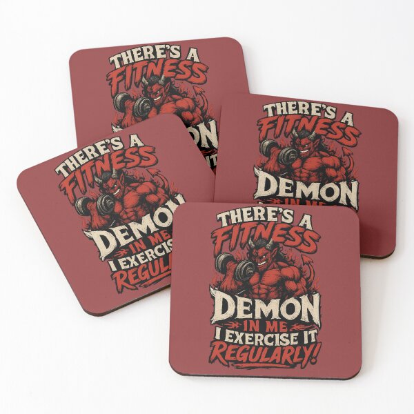 Item preview, There’s a Fitness Demon in Me, I Exercise It Regularly! designed and sold by BB Design Garage.