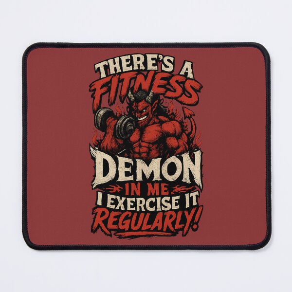 Item preview, There’s a Fitness Demon in Me, I Exercise It Regularly! designed and sold by BB Design Garage.