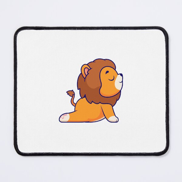 Item preview, Cute Baby Lion Doing Yoga Cobra Pose Cartoon designed and sold by Ayaka Ayaka.