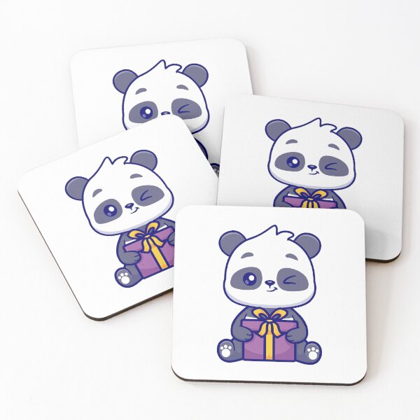 Item preview, Cute Baby Panda Winking and Holding a Gift Box Cartoon designed and sold by Ayaka Ayaka.