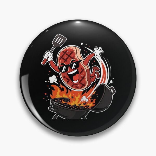 Item preview, Steak Dive Funny Flying Steak BBQ Grilling Cartoon Humor Art designed and sold by clothesy7.