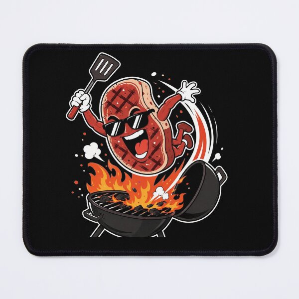 Item preview, Steak Dive Funny Flying Steak BBQ Grilling Cartoon Humor Art designed and sold by clothesy7.