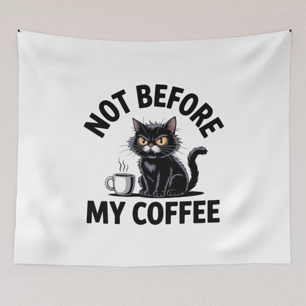 Item preview, Cute Angry Cat Coffee Lover Funny Decal designed and sold by Mr-wow.