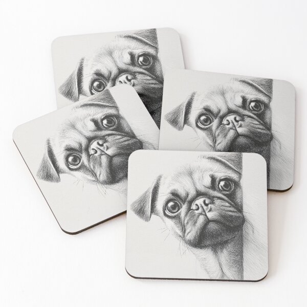Item preview, Curious pug Peeking designed and sold by lautir.