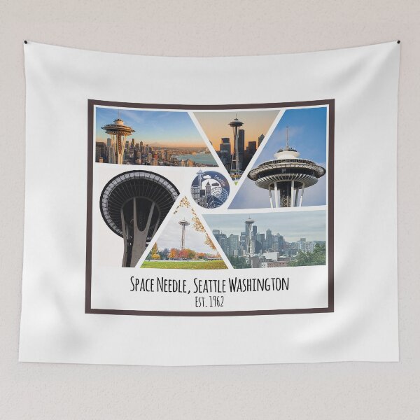 Item preview, Space Needle of Seattle Washington collage of images designed and sold by SmyrnaBuffalo.