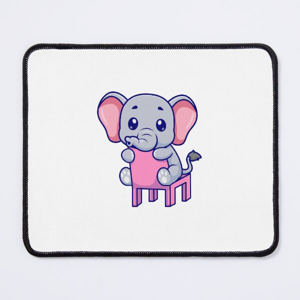 Item preview, Cute Baby Elephant Sitting On Chair Cartoon designed and sold by Ayaka Ayaka.