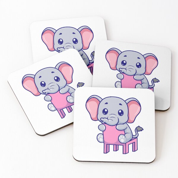 Item preview, Cute Baby Elephant Sitting On Chair Cartoon designed and sold by Ayaka Ayaka.