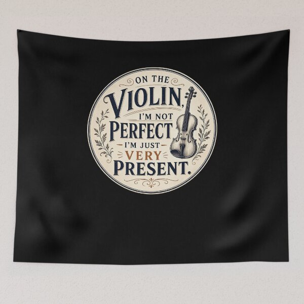 Item preview, On the violin, I’m not perfect – I’m just very present. designed and sold by FreshPixelArt.
