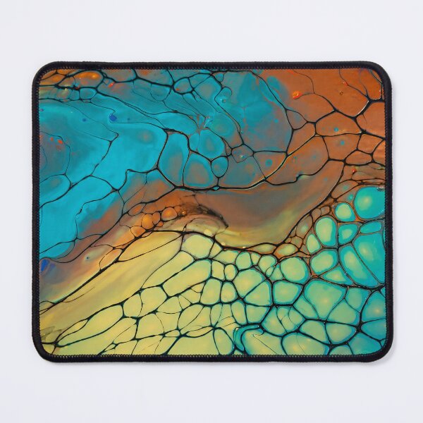 Item preview, Turquoise Ember Flow - Original Fluid Art designed and sold by PourtionOfArt.