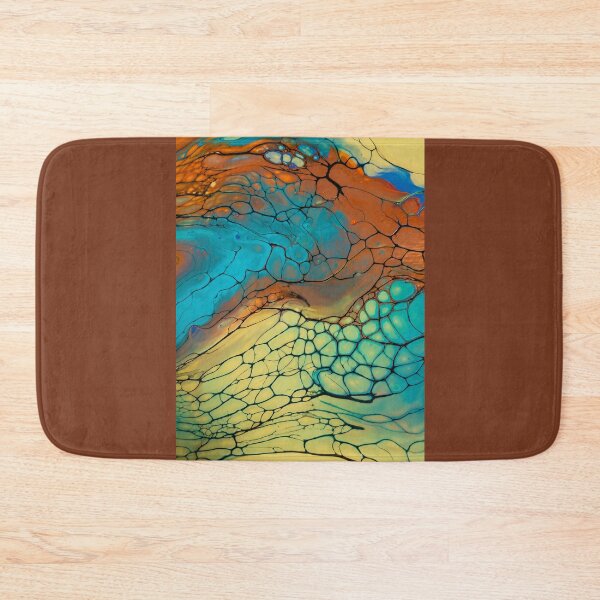 Item preview, Turquoise Ember Flow - Original Fluid Art designed and sold by PourtionOfArt.