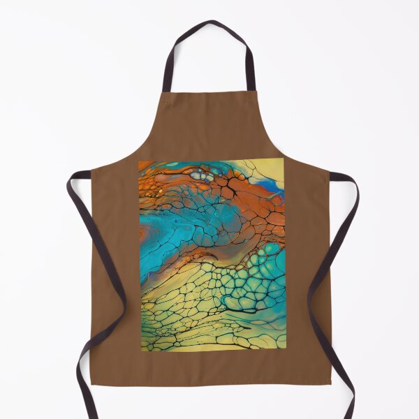 Item preview, Turquoise Ember Flow - Original Fluid Art designed and sold by PourtionOfArt.