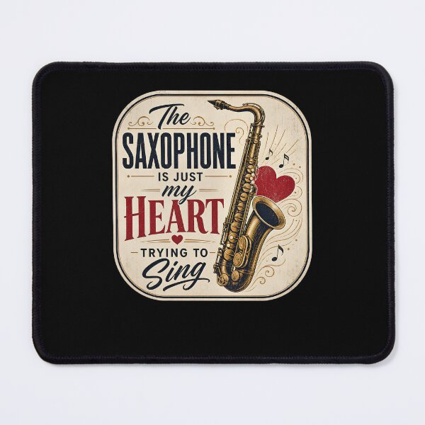 Item preview, The saxophone is just my heart trying to sing. designed and sold by FreshPixelArt.