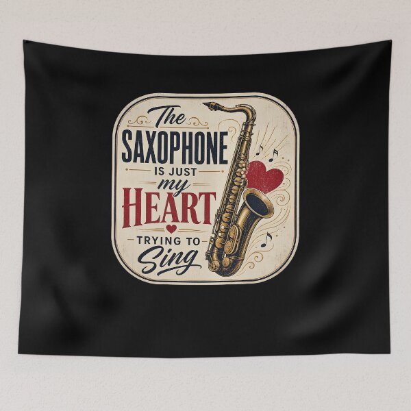Item preview, The saxophone is just my heart trying to sing. designed and sold by FreshPixelArt.