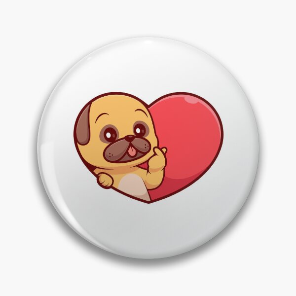 Item preview, Cute Pug Dog Finger Heart Love designed and sold by Ayaka Ayaka.