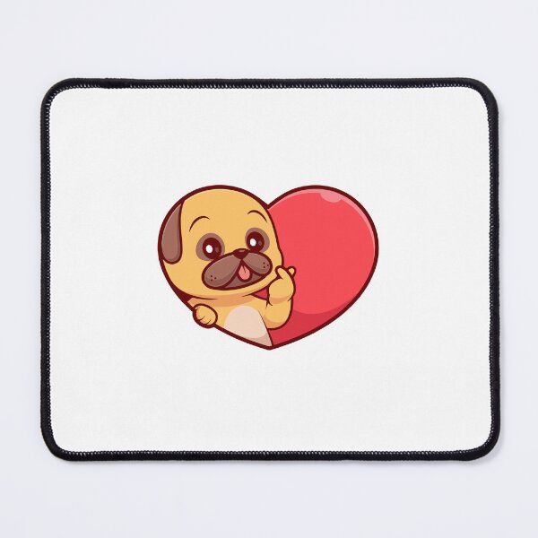 Item preview, Cute Pug Dog Finger Heart Love designed and sold by Ayaka Ayaka.
