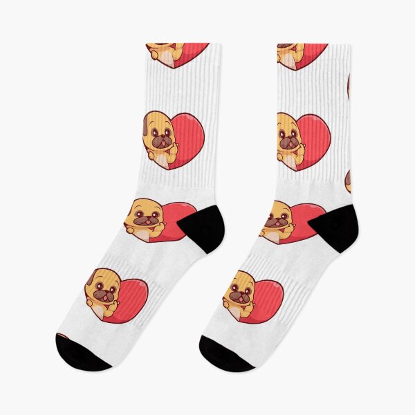 Item preview, Cute Pug Dog Finger Heart Love designed and sold by Ayaka Ayaka.