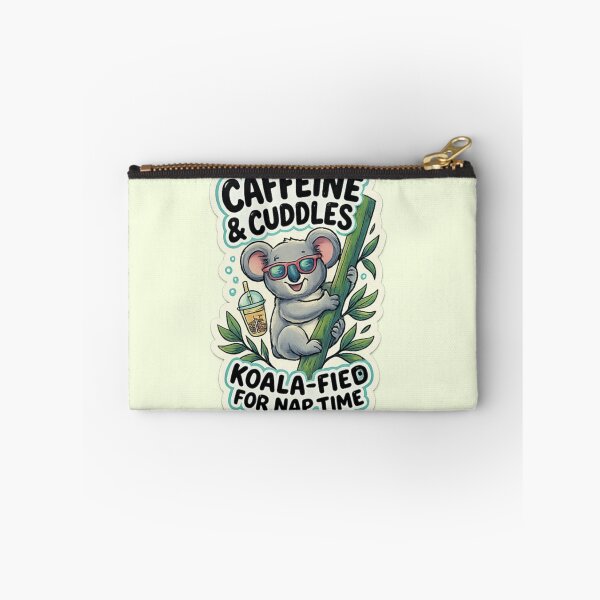 Item preview, Caffeine & Cuddles Koala Sticker PNG | Cute Koala Coffee Lover Transparent Design designed and sold by arifali786.