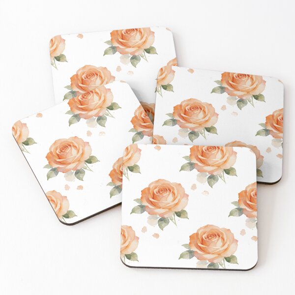 Item preview, Romantic Apricot Watercolor Rose designed and sold by wissal.studio.
