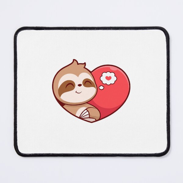 Item preview, Cute Sloth Hugging Big Red Heart designed and sold by Ayaka Ayaka.