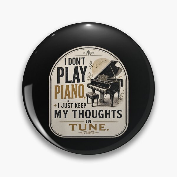 Item preview, I don’t play piano, I just keep my thoughts in tune. designed and sold by FreshPixelArt.