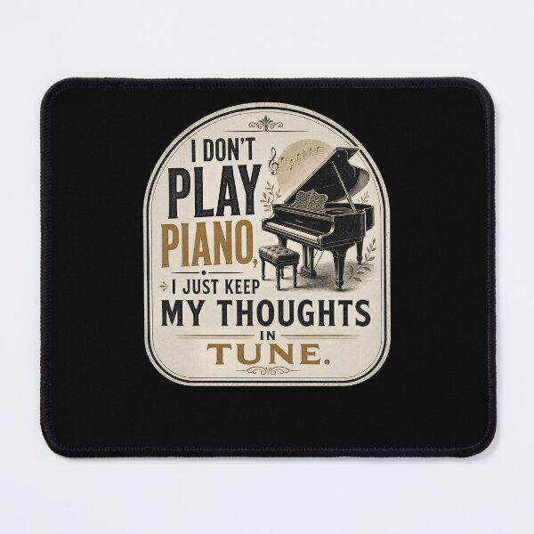 Item preview, I don’t play piano, I just keep my thoughts in tune. designed and sold by FreshPixelArt.
