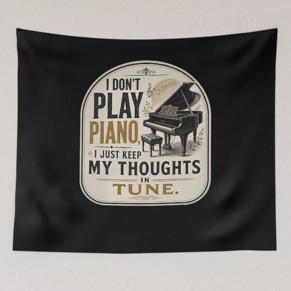 Item preview, I don’t play piano, I just keep my thoughts in tune. designed and sold by FreshPixelArt.