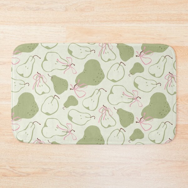 Item preview, Sage Green Pears and Pink Bows Coquette Pattern designed and sold by Jennifer Creations.