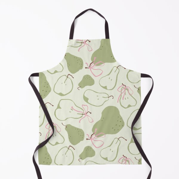 Item preview, Sage Green Pears and Pink Bows Coquette Pattern designed and sold by Jennifer Creations.