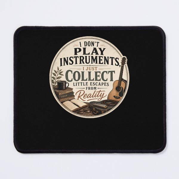 Item preview, I don’t play instruments, I just collect little escapes from reality. designed and sold by FreshPixelArt.