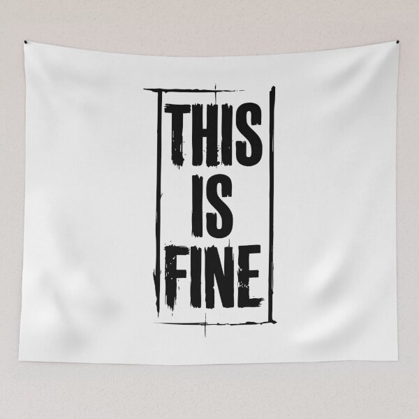 Item preview, This Is Fine Funny Dog Meme designed and sold by XYZ LAB by Jesuperman.