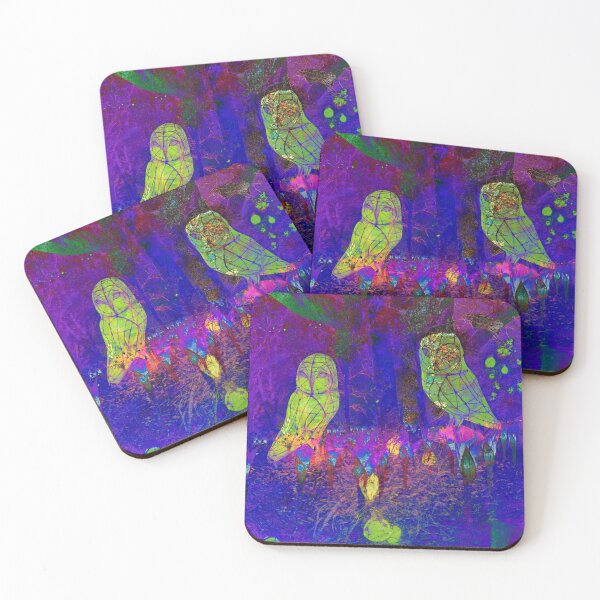 Item preview, Illuminated owls in a fantasy garden designed and sold by Jacob Taghioff.