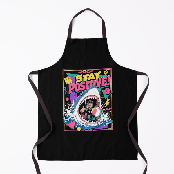 Item preview, Stay Positive Funny Shark Diver 90s designed and sold by graphixpolash.