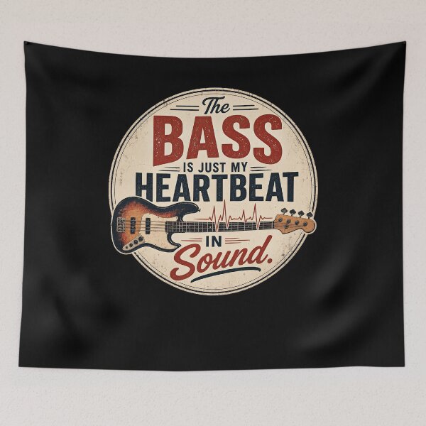 Item preview, The bass is just my heartbeat in sound. designed and sold by FreshPixelArt.